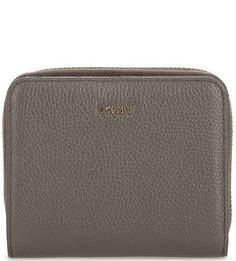 Серый кошелек из натуральной кожи Dkny