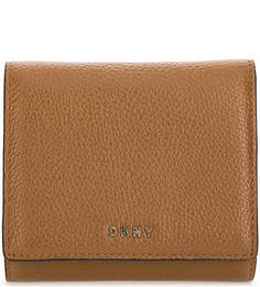 Коричневый кошелек из натуральной кожи Dkny