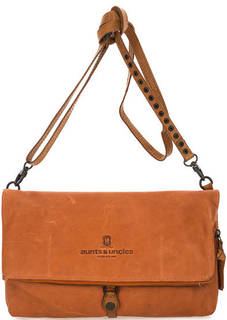 Оранжевая кожаная сумка на молнии Aunts & Uncles