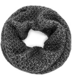 Серый вязаный шарф-хомут с серебристой нитью Canoe