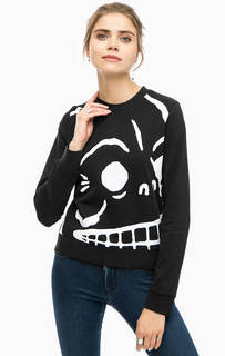 Хлопковый свитшот с контрастным принтом Cheap Monday