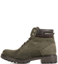 Утепленные ботинки цвета хаки из нубука Wrangler