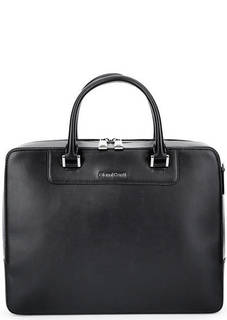 Черная кожаная сумка на молнии Gianni Conti