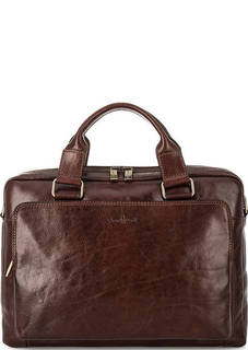 Кожаная сумка с отделением для ноутбука Gianni Conti
