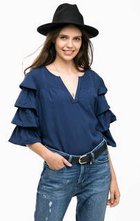 Синяя блуза свободного кроя Scotch&Soda