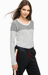 Белый хлопковый джемпер в полоску Scotch&Soda