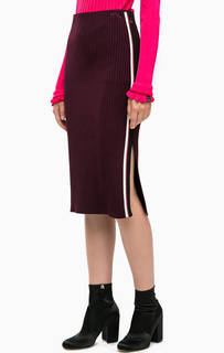 Фиолетовая трикотажная юбка с разрезом Scotch&Soda