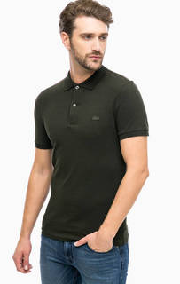 Футболка поло цвета хаки с короткими рукавами Lacoste
