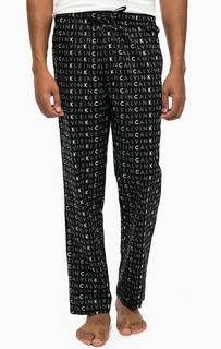 Черные домашние брюки из хлопка Calvin Klein