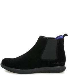 Черные замшевые полусапоги Calvin Klein Jeans