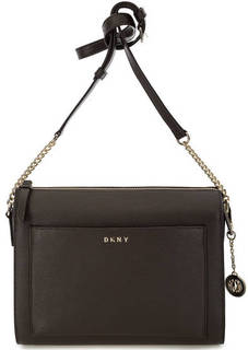 Маленькая кожаная сумка на молнии Dkny