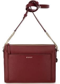 Маленькая кожаная сумка на молнии Dkny