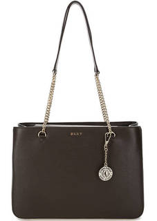Кожаная сумка с длинными ручками Dkny