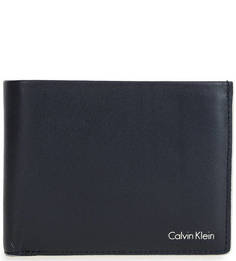 Синее кожаное портмоне Calvin Klein Jeans