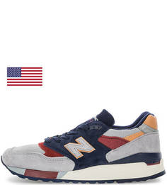 Замшевые кроссовки с текстильными вставками New Balance