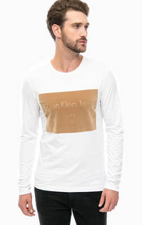 Хлопковая футболка с длинными рукавами Calvin Klein Jeans