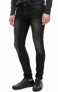 Черные джинсы скинни с потертостями Wrangler