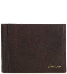 Коричневое кожаное портмоне Strellson