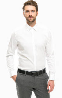 Белая хлопковая рубашка Lacoste