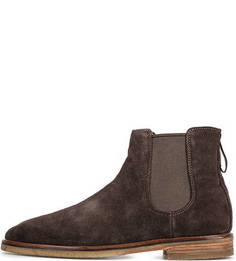 Коричневые замшевые челси Clarks