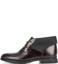 Кожаные ботинки с текстильными вставками Clarks