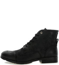 Черные кожаные ботинки с втачной стелькой Nobrand