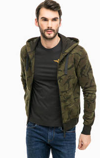 Хлопковая толстовка с камуфляжным принтом Aeronautica Militare