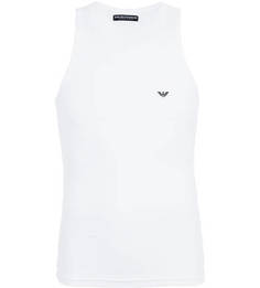Белая хлопковая майка Emporio Armani