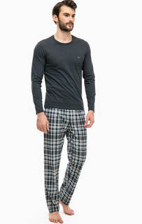 Комплект из хлопковых футболки и брюк Emporio Armani