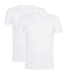 Комплект из двух белых хлопковых футболок Emporio Armani
