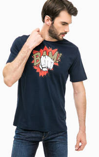 Хлопковая футболка с контрастным принтом Gas