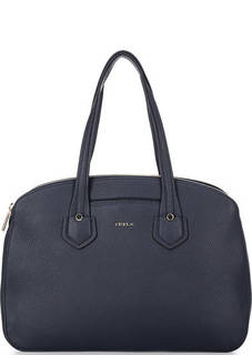Сумка из натуральной кожи синего цвета Furla