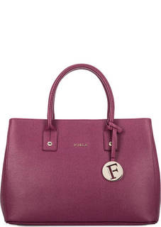 Фиолетовая сумка из сафьяновой кожи Furla