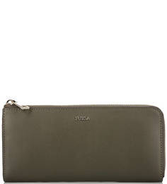 Кошелек из гладкой кожи цвета хаки Furla