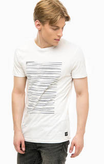 Хлопковая футболка с контрастным принтом Tom Tailor Denim