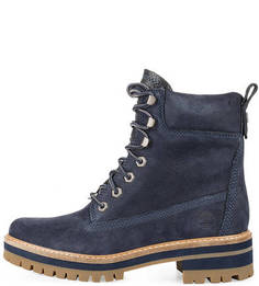 Высокие ботинки из нубука на шнуровке Timberland