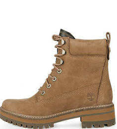 Высокие коричневые ботинки из нубука Timberland