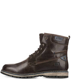 Кожаные ботинки с вставками из нубука S.Oliver