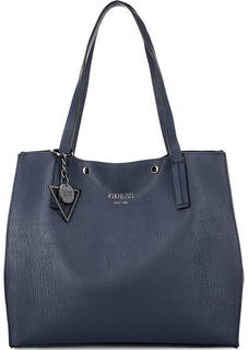 Вместительная синяя сумка Guess