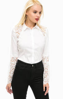 Рубашка с расклешенными кружевными рукавами Guess