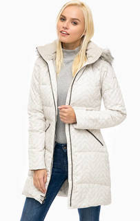 Длинный пуховик с меховой отделкой Columbia
