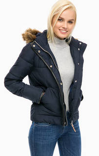 Короткая демисезонная куртка с меховой отделкой Lee