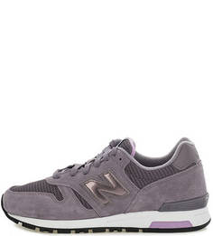 Замшевые кроссовки с текстильными вставками New Balance
