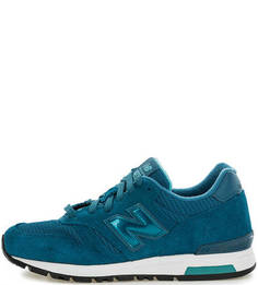 Замшевые кроссовки с текстильными вставками New Balance