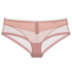 Розовые трусы-шорты с полупрозрачными вставками Calvin Klein