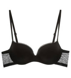 Черный бюстгальтер с кружевными вставками Calvin Klein