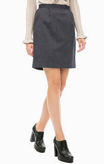 Короткая серая юбка с карманами Trucco