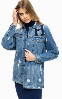 Джинсовая куртка с рваными деталями Hilfiger Denim
