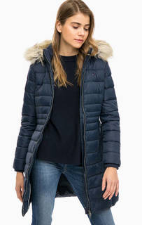 Удлиненный пуховик с капюшоном Hilfiger Denim