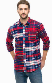 Приталенная рубашка в клетку из хлопка Hilfiger Denim